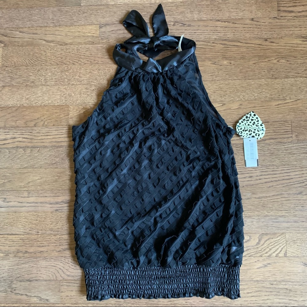 Fancy sleeveless black top